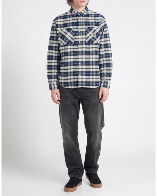 Carhartt Blue Midnight Shirt Cotton for men