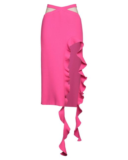 David Koma Pink Midi Skirt