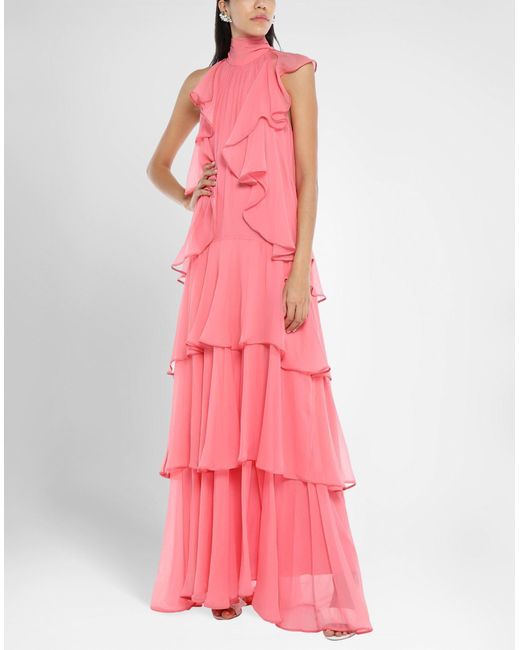 Alberta Ferretti Pink Maxi Dress Silk, Polyamide