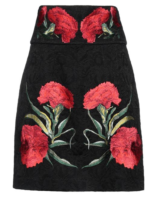 Dolce & Gabbana Red Midi Skirt