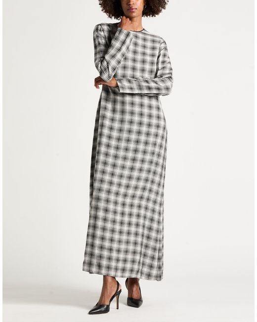 Aspesi Gray Maxi Dress Viscose