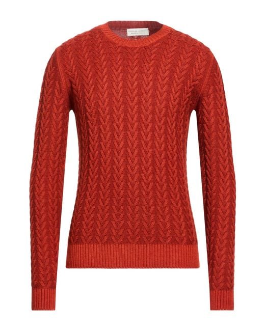 FILIPPO DE LAURENTIIS Red Sweater Merino Wool for men