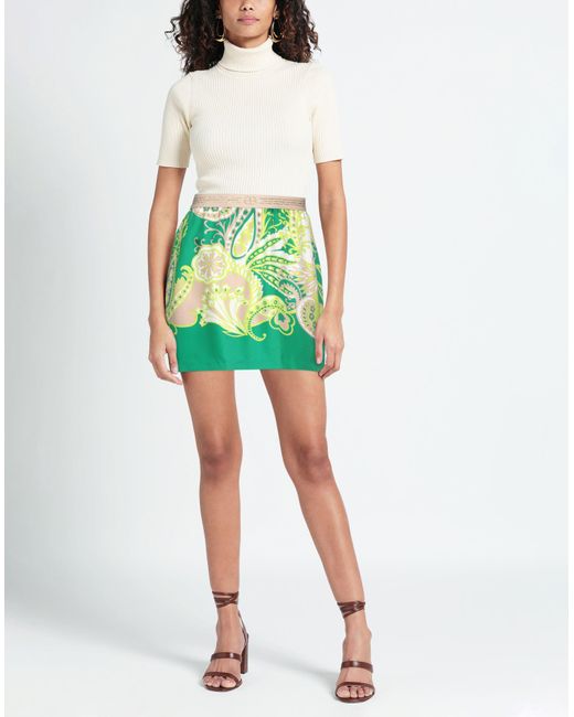 True Royal Green Mini Skirt