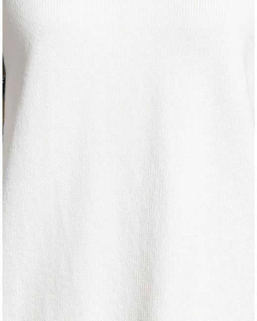 Alpha Studio White Sweater Cotton