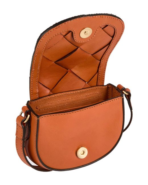 The Bridge Orange Cross-Body Bag Leather