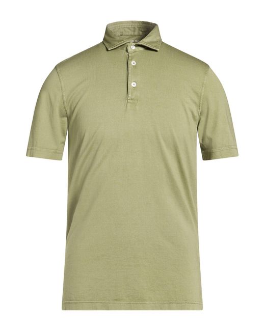 Fedeli Green Lime Polo Shirt Organic Cotton for men