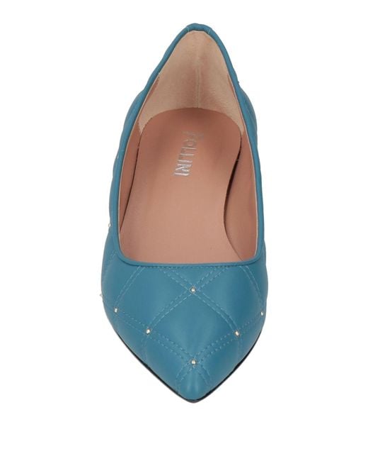 Pollini Blue Ballet Flats