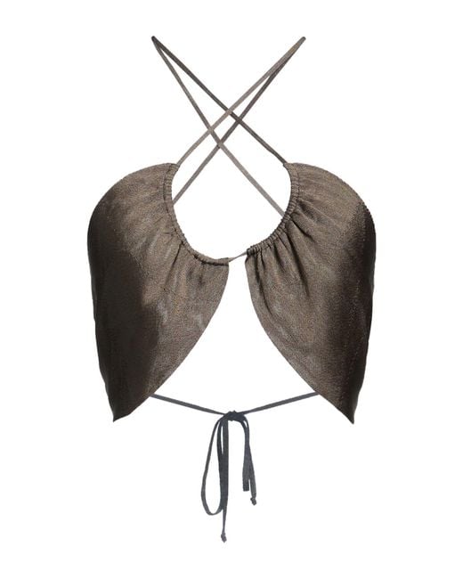 Isabel Benenato Metallic Top Viscose