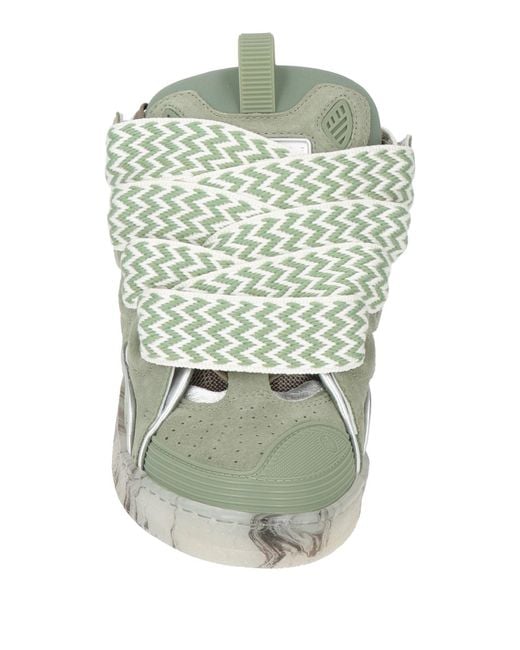 Lanvin Green Sneakers Calfskin, Polyester