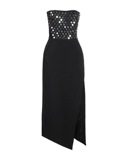 David Koma Women's Black Midi Dress Acetate, Viscose, Elastane, Acrylic -  bombsquadbeer.co.uk