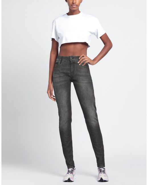 Marcelo Burlon Gray Jeans Cotton, Elastane