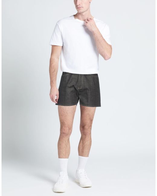 Daniele Alessandrini Gray Denim Shorts Cotton for men
