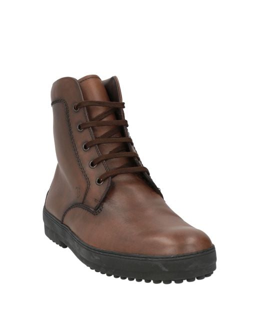 Tod's Brown Ankle Boots Leather for men