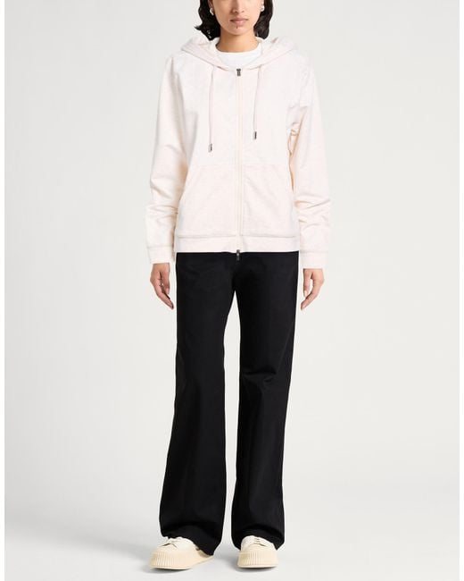 Peserico White Sweatshirt Cotton, Elastane, Merino Wool, Cashmere