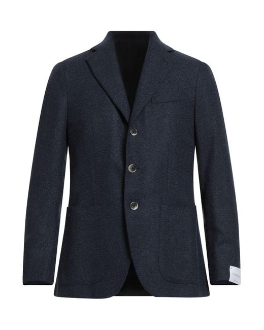 Caruso Blue Midnight Blazer Wool, Cashmere, Nylon for men