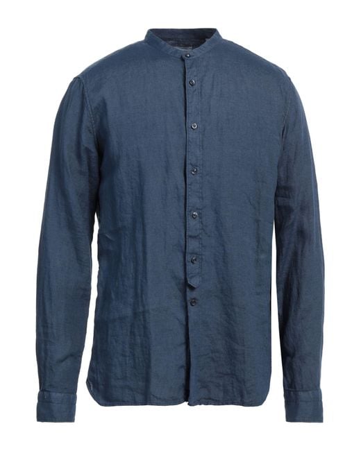 Tintoria Mattei 954 Blue Shirt Linen for men
