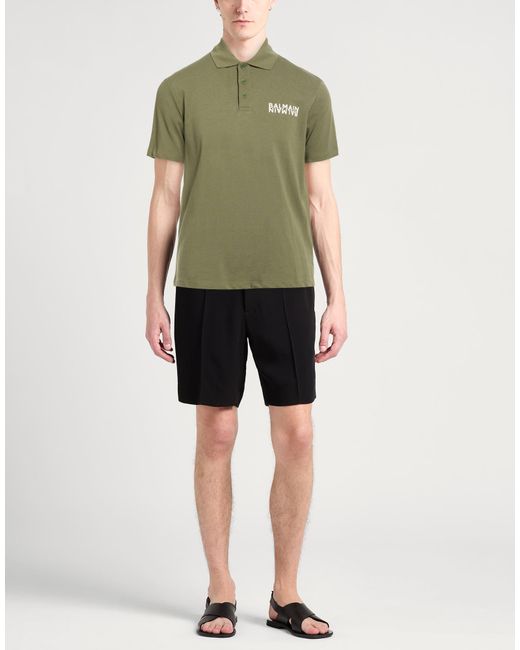 Balmain Green Polo Shirt for men