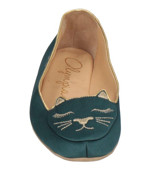 Charlotte Olympia Green Ballet Flats