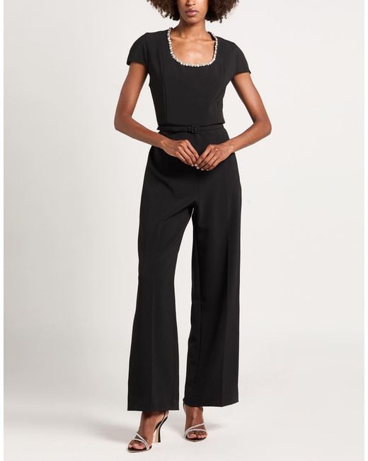 Sandro Black Jumpsuit Polyester, Elastane