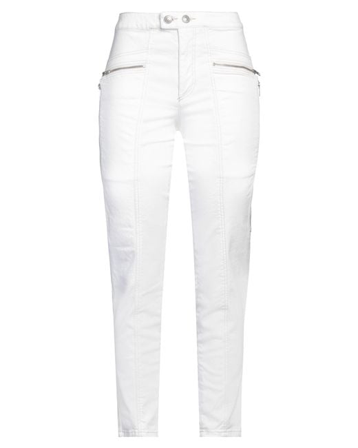 Isabel Marant White Jeans Cotton, Elastane