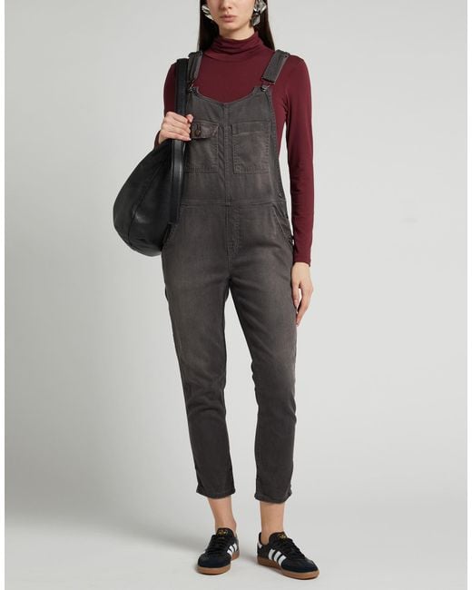 Current/Elliott Gray Overalls Lyocell, Cotton