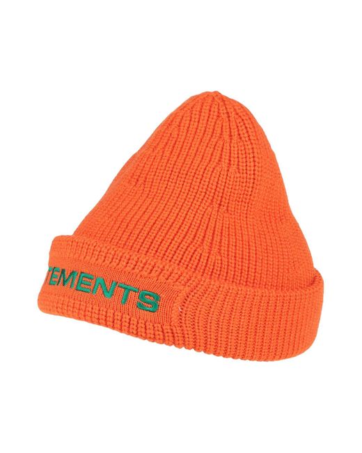 Vetements Orange Hat for men
