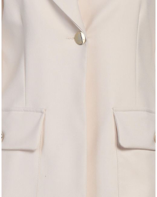 Cristinaeffe Natural Cream Blazer Polyester, Viscose, Elastane