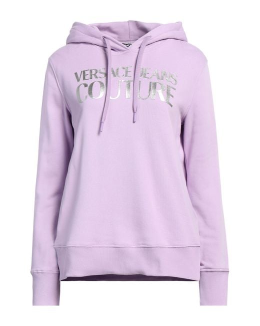 Versace Purple Light Sweatshirt Cotton, Elastane