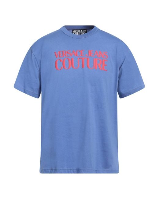 Versace Blue Pastel T-Shirt Cotton for men