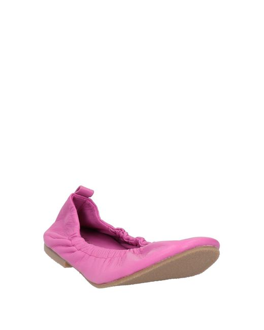 ALESSIA SANTI Pink Fuchsia Ballet Flats Leather