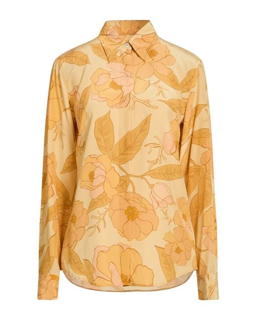 Dries Van Noten Yellow Shirt Silk