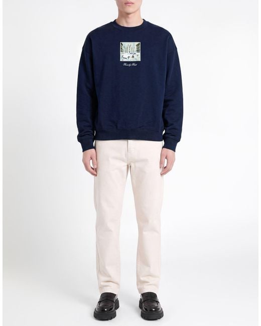 FAMILY FIRST Blue Sweatshirt Cotton for men