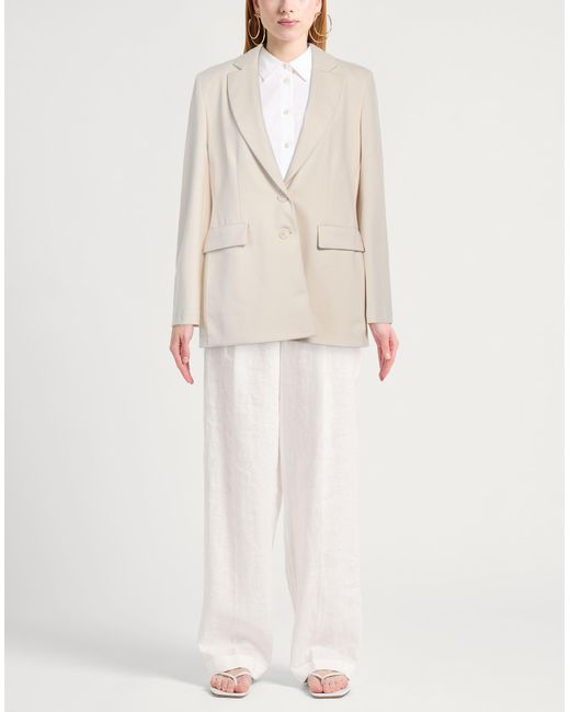 Harris Wharf London Natural Ivory Blazer Viscose, Polyamide, Elastane
