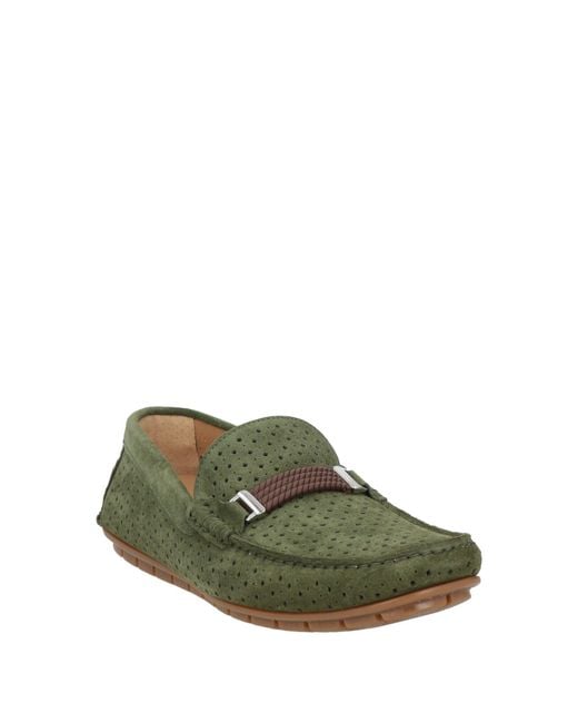 Baldinini Green Loafers Leather for men