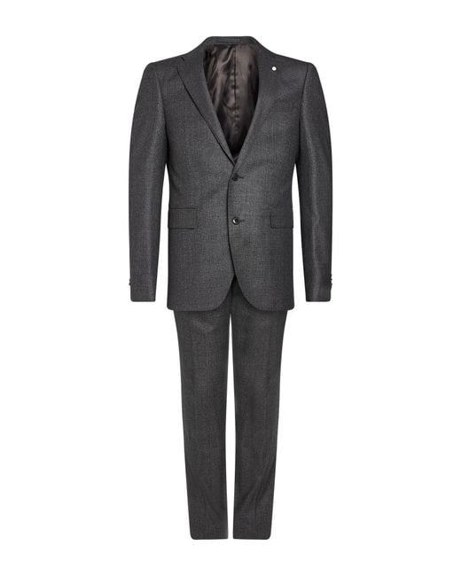 Luigi Bianchi Gray Suit Wool for men
