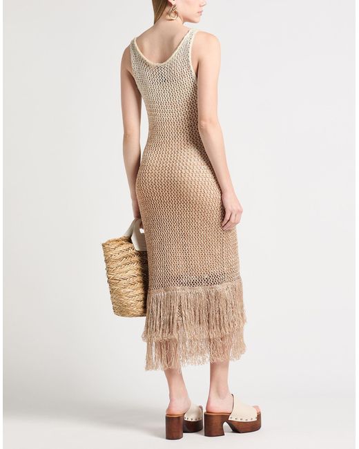 Staud Natural Midi-Kleid