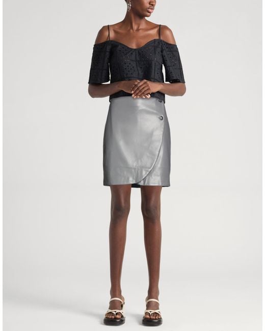 Ichi Gray Mini Skirt