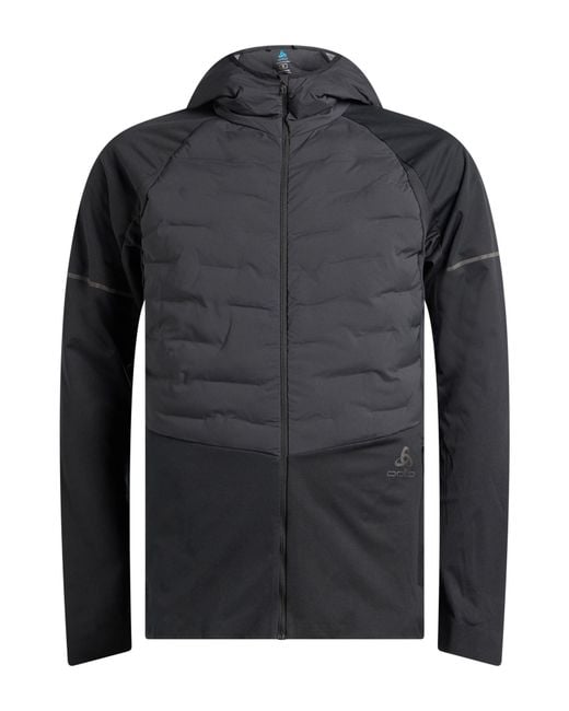 Odlo Black Jacket Recycled Polyester, Elastane for men