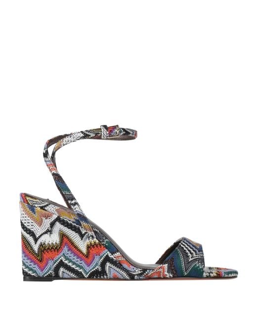 Missoni Blue Sandals Textile Fibers