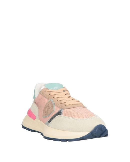 Philippe Model Pink Sneakers Textile Fibers, Leather