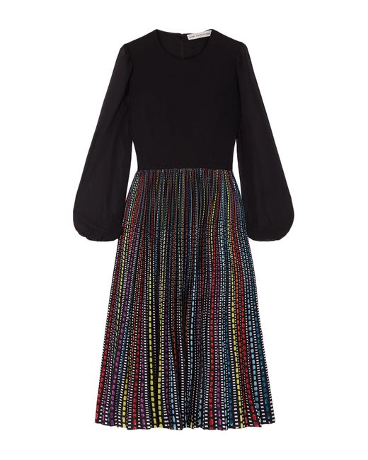 Mary Katrantzou Black Midi Dress Polyester