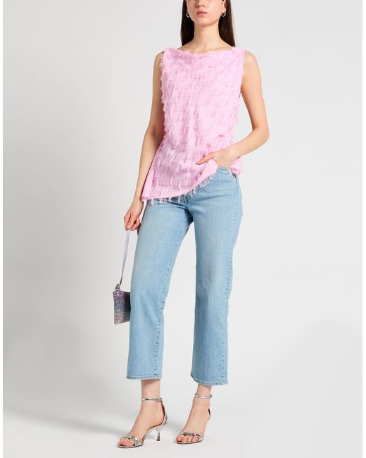 MSGM Pink Top Acetate, Viscose