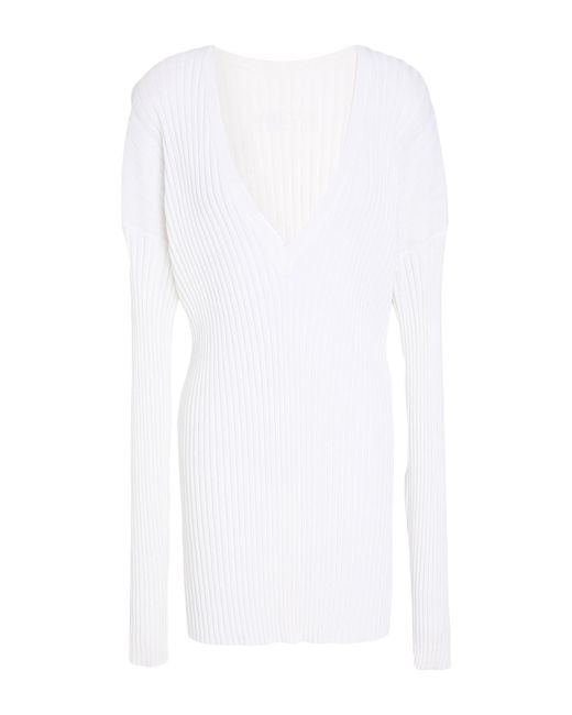 MM6 by Maison Margiela White Sweater Viscose, Polyamide
