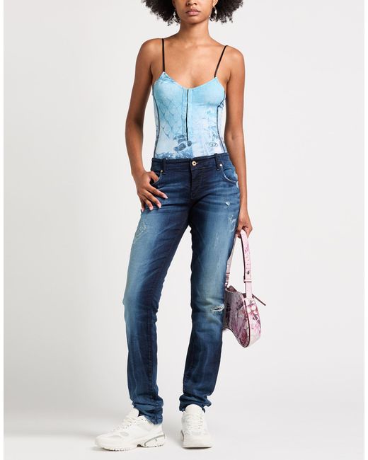 DIESEL Blue Bodysuit Nylon, Elastane