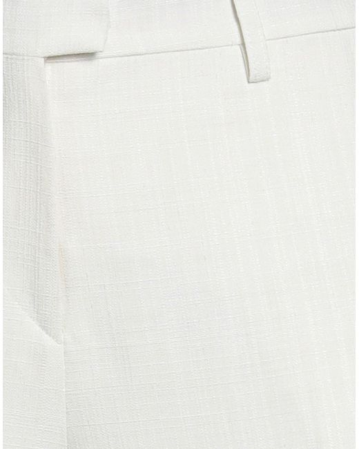 Etro White Ivory Pants Viscose, Polyester