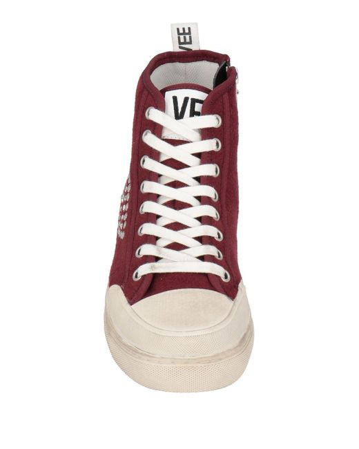Emanuélle Vee Red Sneakers Textile Fibers