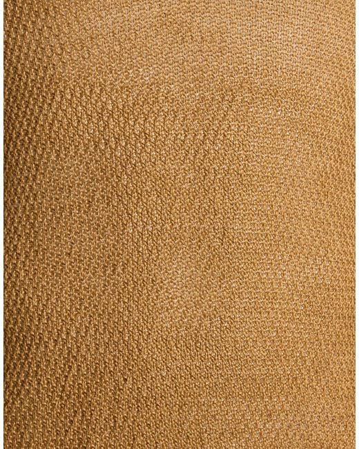 Amaranto Brown Camel Sweater Linen for men