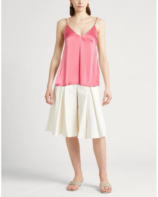 Semicouture Pink Coral Top Acetate, Silk
