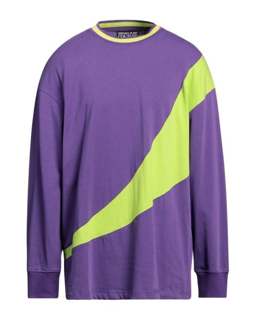 T-shirt di Versace in Purple da Uomo
