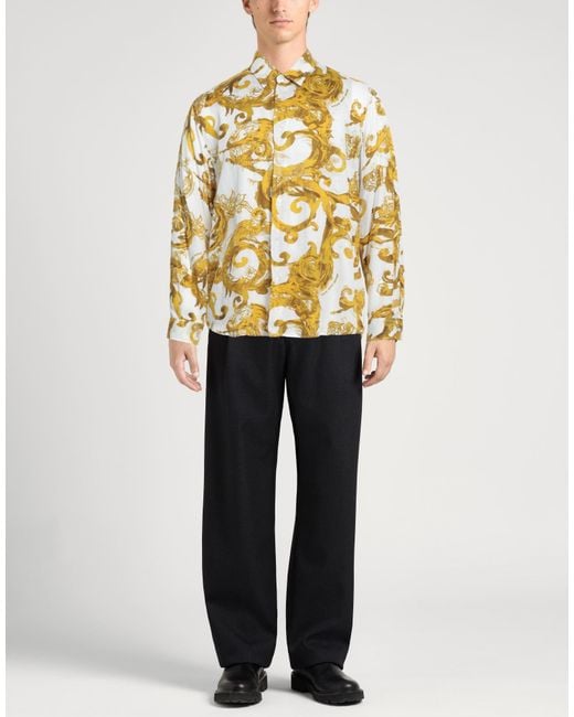 Versace Jeans Couture Metallic Signature Print Viscose Shirt for men